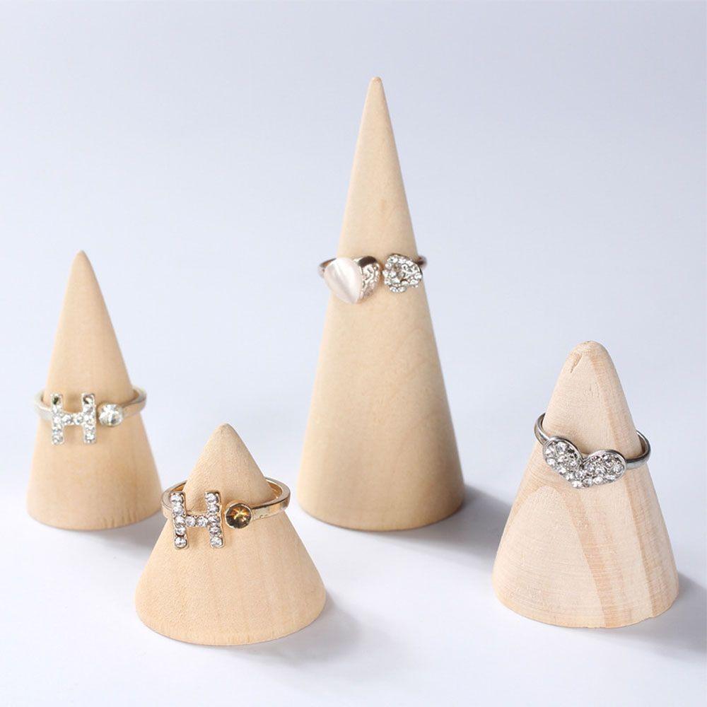 Дизайнерская неокрашенная подставка в форме конуса для хранения ювелирных изделий, стойка для колец, держатель для колец, органайзер
