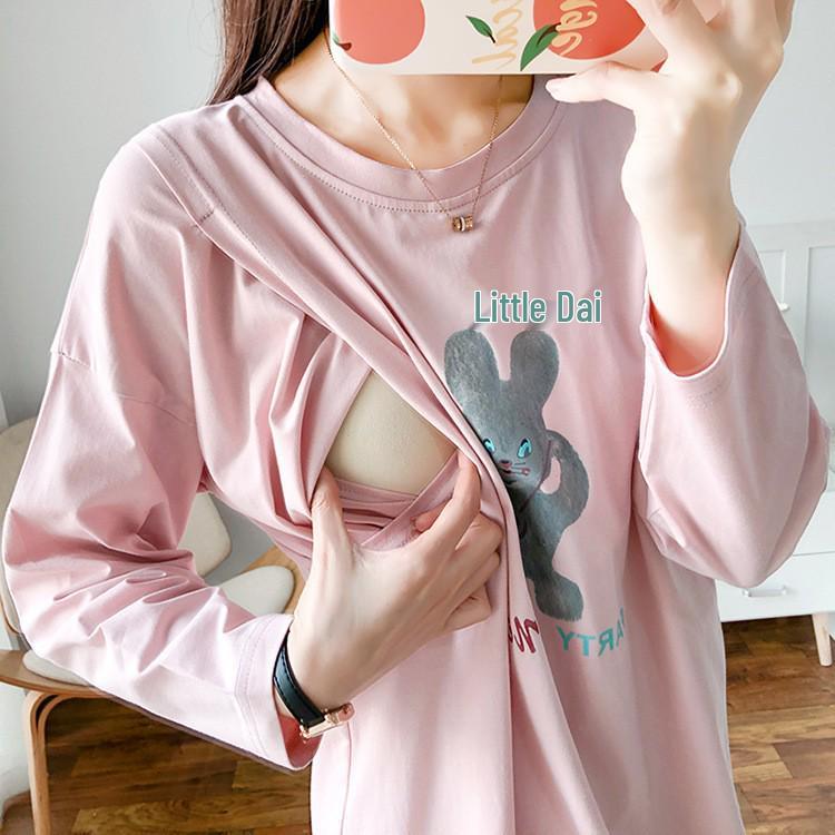 Топ для кормящих с длинным рукавом для беременных - Стильная весенне-осенняя одежда для мам в послеродовой период и кормящих грудью