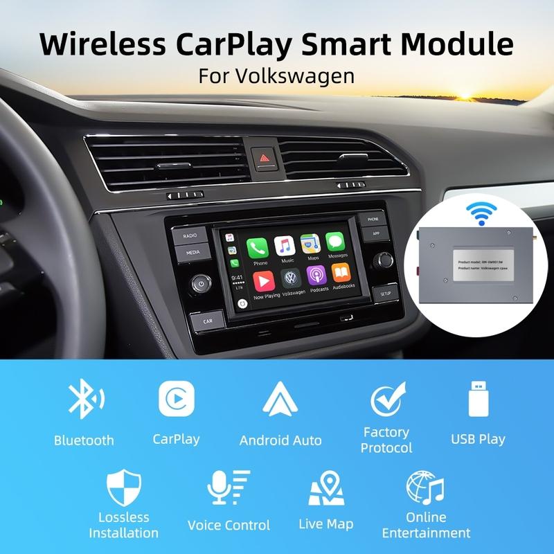 ANYFAR Беспроводной Carplay Android Auto для Volkswagen Golf 7 с системой MIBI Мультимедийный аксессуар Поддерживаемые камеры