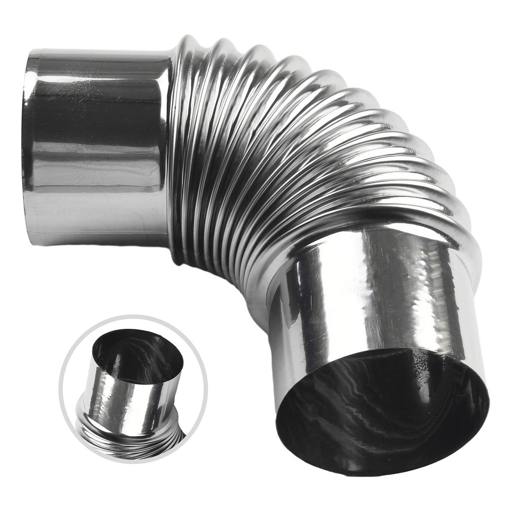 Гибкий дымоходный вкладыш из нержавеющей стали с регулируемыми отводами для печи - Устойчивый к коррозии, Высокая термостойкость, Легкая установка