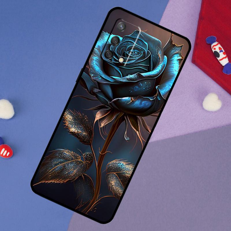 Цветочный чехол с розой для Oppo A17 A60 A40 A80 A16 A76 A96 A98 A58 A78 A18 A38 A57 A74 A54 A94 A15 A5 A6 Pro