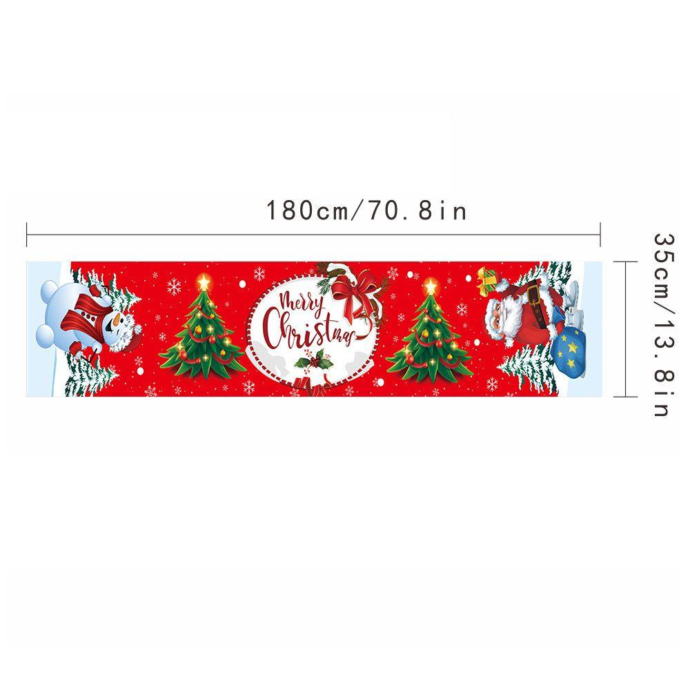 Gifts Ornament Home Christmas Decoration Table Cover Xmas Tablecloth Christmas Table Runner