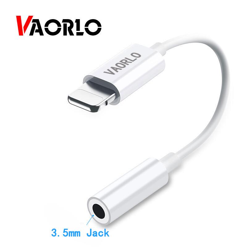 VAORLO Аудио адаптер с разъемом Lighting на 3,5 мм для Lightning, адаптер для наушников с разъемом 3,5 мм для iPhone 7 8 X Xs OTG AUX Adaptador