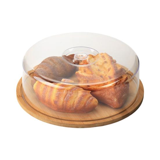 Бамбуковая масленка с крышкой, поднос для торта, большой держатель для мини-тортов, кухонный контейнер для хранения, коробка, доска для сыра, тарелки