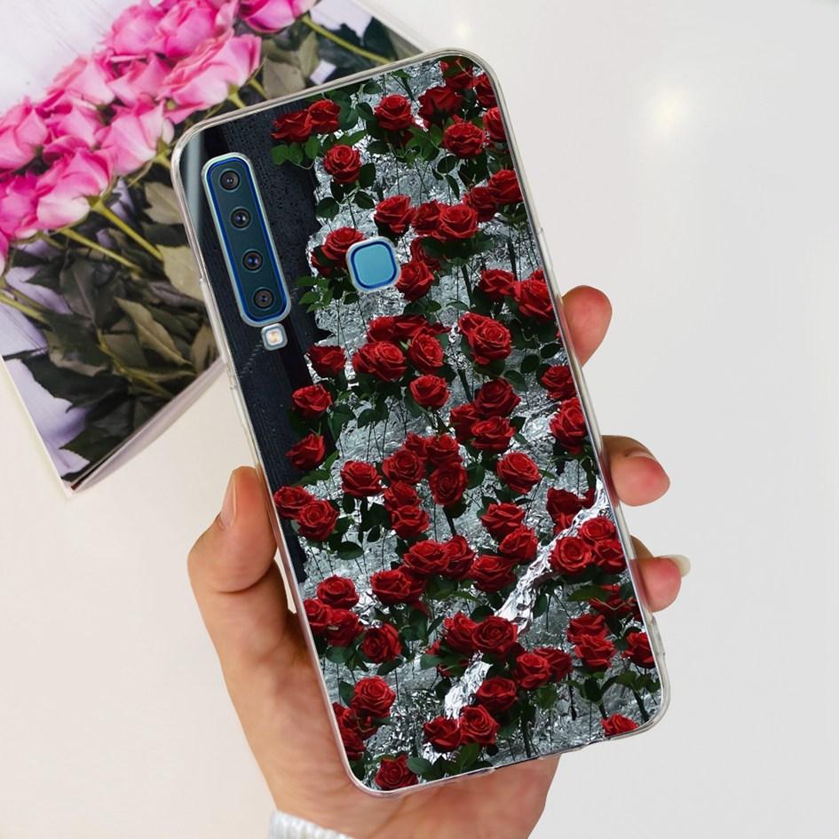 For Samsung Galaxy A9 2018 Case A920 SM-A920F Silicone Cover Popular Flower Clear TPU Soft Phone Case For Samsung A9 2018 Bumper