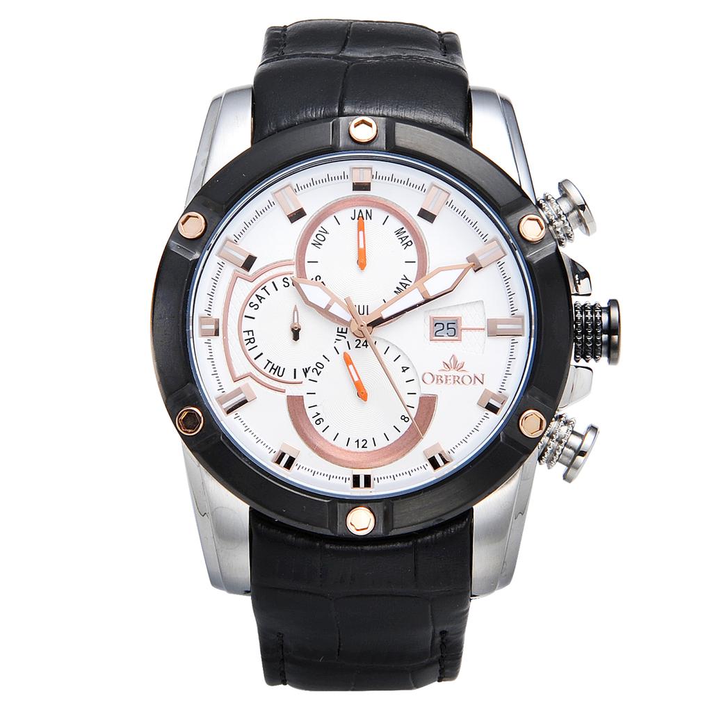 Obelon Men'S Leather Watch Ob-912 Stwt