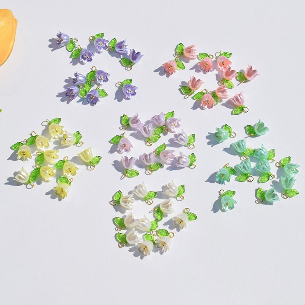Набор для изготовления Заколка Ручная работа Бусины Лэмпворк Бусины с Цветами и Листьями Бусины-Колокольчики Орхидея Россыпью Бусины