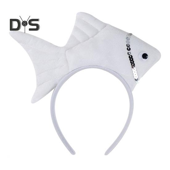 Goldfish Headband Fish Design Costume Hair Hoop Adjustable Headband Cosplay Props Party Dress Up Birthday Supplies
