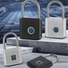 1 Set Waterproof Door Lock Keyless Usb Charging Fingerprint Lock Smart Padlock 0.5Sec Unlock Portable Anti-Theft Padlock