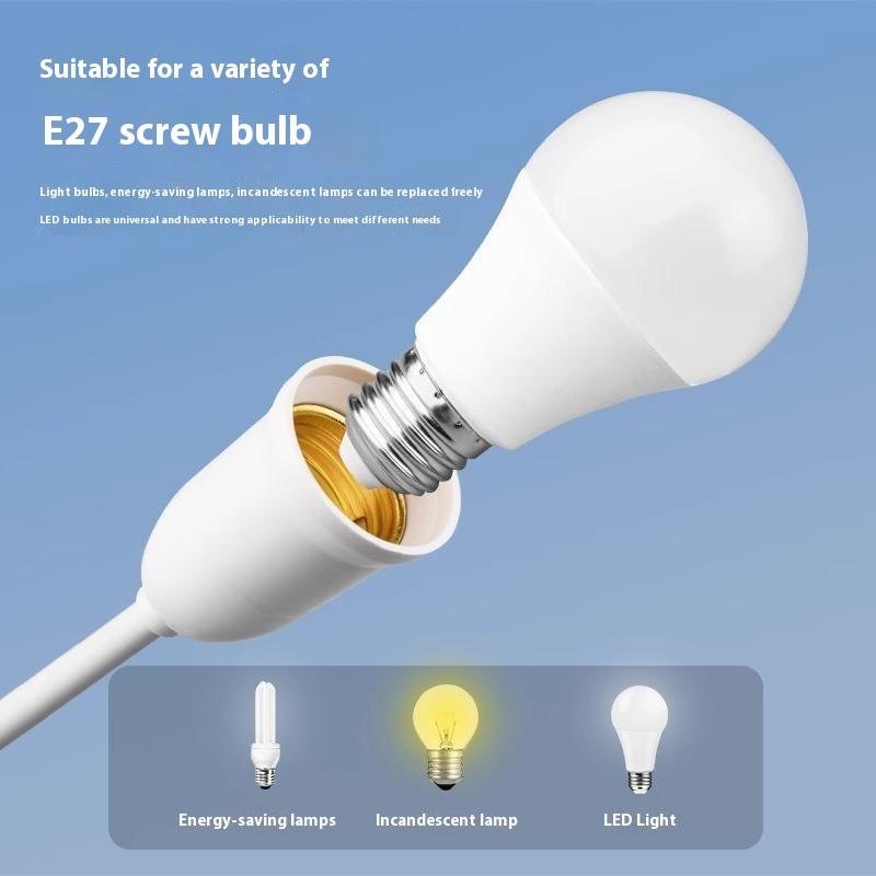 1 шт. Вилка США в патрон для лампы E27, переходник, светодиодная лампа, настенный гибкий держатель для лампы, конвертер с выключателем, гнездо для светодиодной лампы-головки