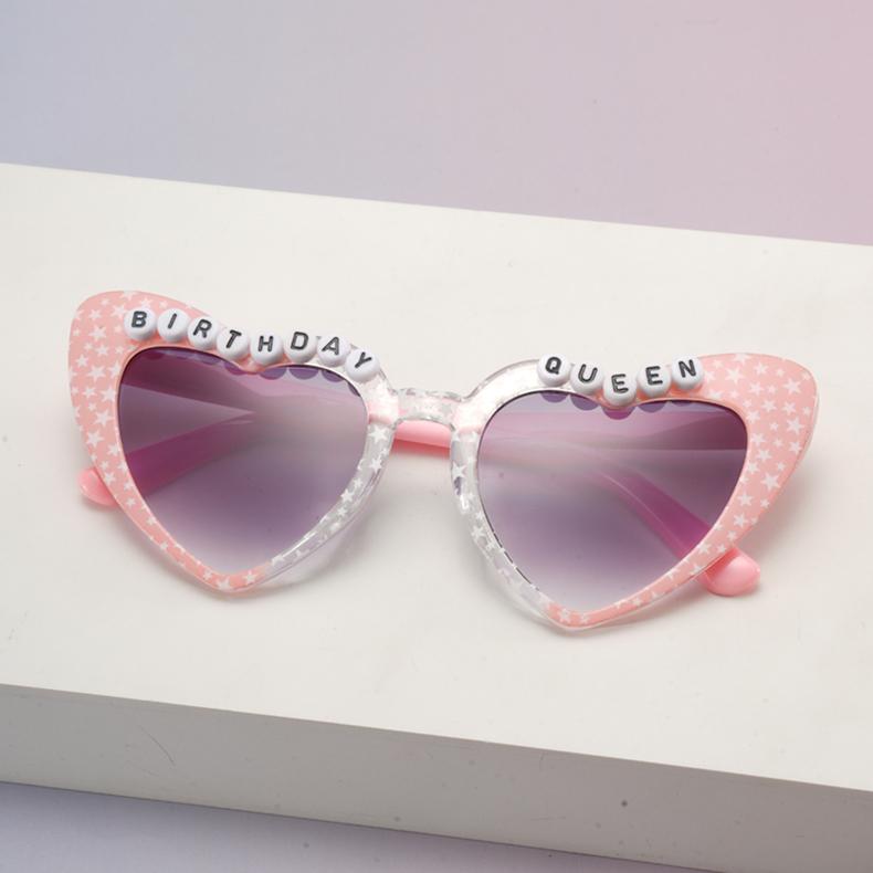 Birthday Queen Heart Style Women Girlfriend Birthday Party Sunglasses Gift Cute Romantic Present