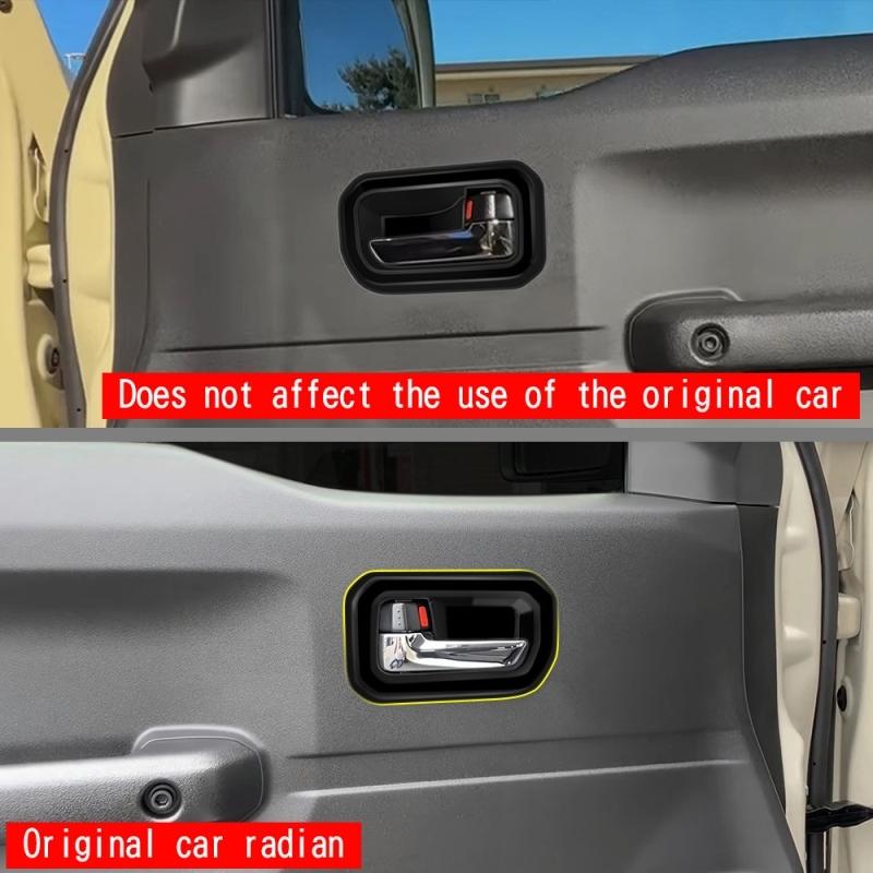 FOR SUZUKI Jimny Nomade 5/SIERRA 3 2025 ABS Carbonfiber black Car Inner Door Handle door Bowl cap Covers Interior Accessories