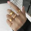 Retro Temperament Butterfly Love Ring 5-piece Ring Female Simple Fashion Ring Jewelry