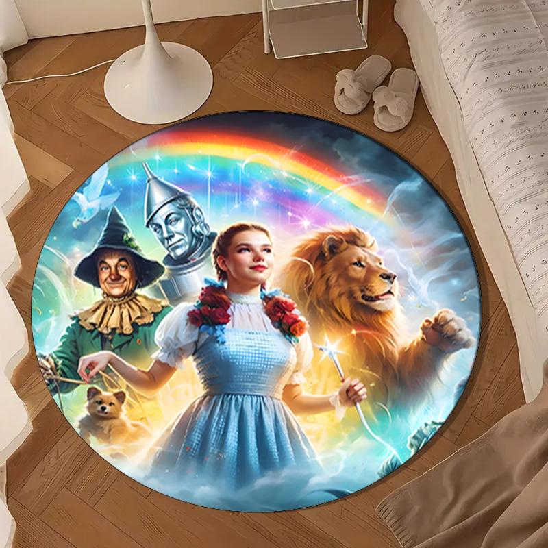 Wonderful Wizard Adventure Round Rug for Livingroom,Bedroom, Palyroom, Chair Rug, Area rug, Circle Carpet, Large Size Fan Christmas gift