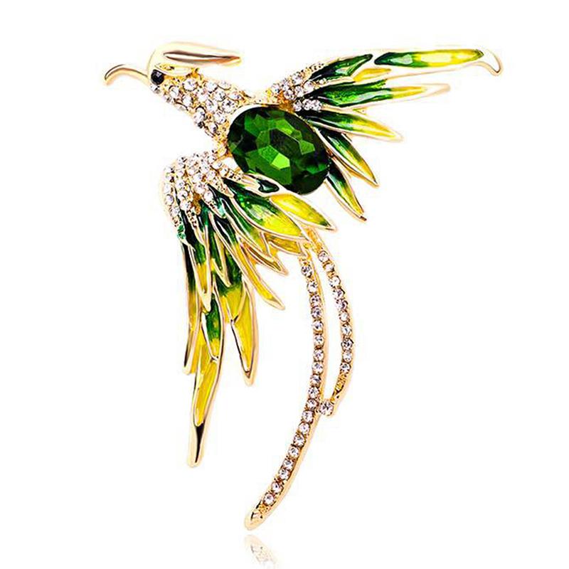 Phoenix Bird Brooches Pin For Women Enamel Flying Beauty Bird Party Gift