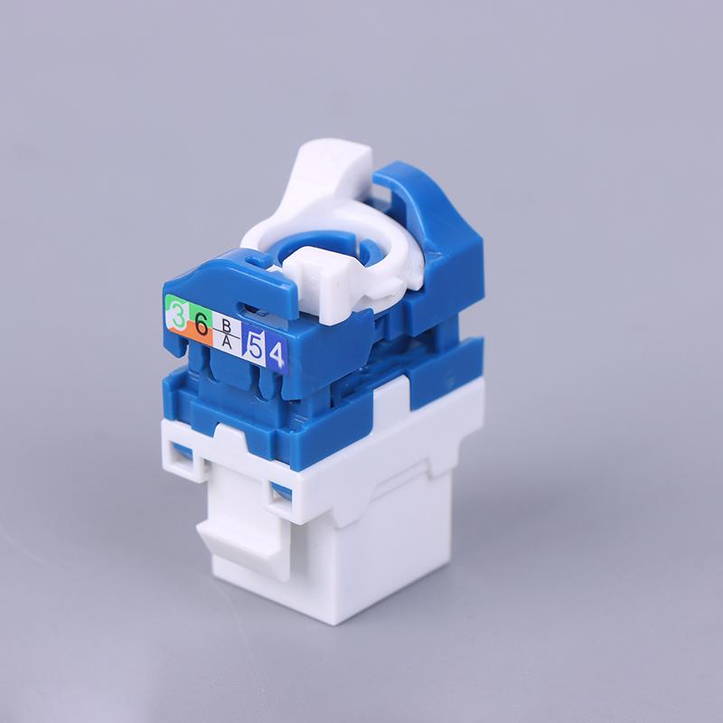 Вращающийся провод Cat6 Rj45 Безинструментальный Lan Вставка Keystone Модуль Ethernet Гнездо Gigabit Utp Безинструментальный Интернет-розетка