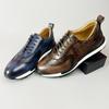 Модная британская обувь в стиле кэжуал из винтажной кожи ручной работы с круглым носком и легким весом для мужчин на шнуровке a38