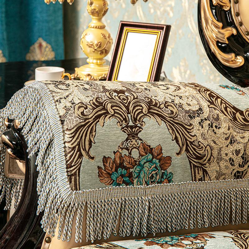 Европейская подушка для дивана, Высококачественная роскошная нескользящая, Всесезонное кожаное комбинированное покрытие для дивана, Подушка для сиденья, Летний американский стиль принцессы