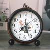 Retro European Style Pastoral Creative Alarm Clock Lazy Silent Student Alarm Clock Simple Bedside Small Alarm Clock Seat Table Clock
