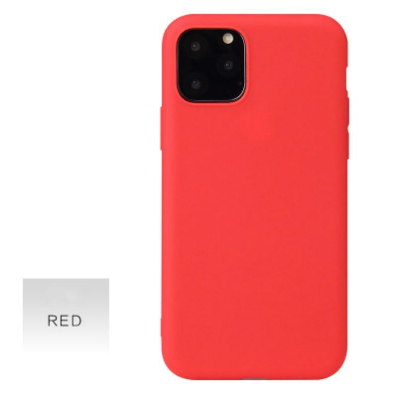 Simple Solid Color Silicone Phone Case for IPhone11 11Pro 11ProMax Candy Color Soft Back Cover