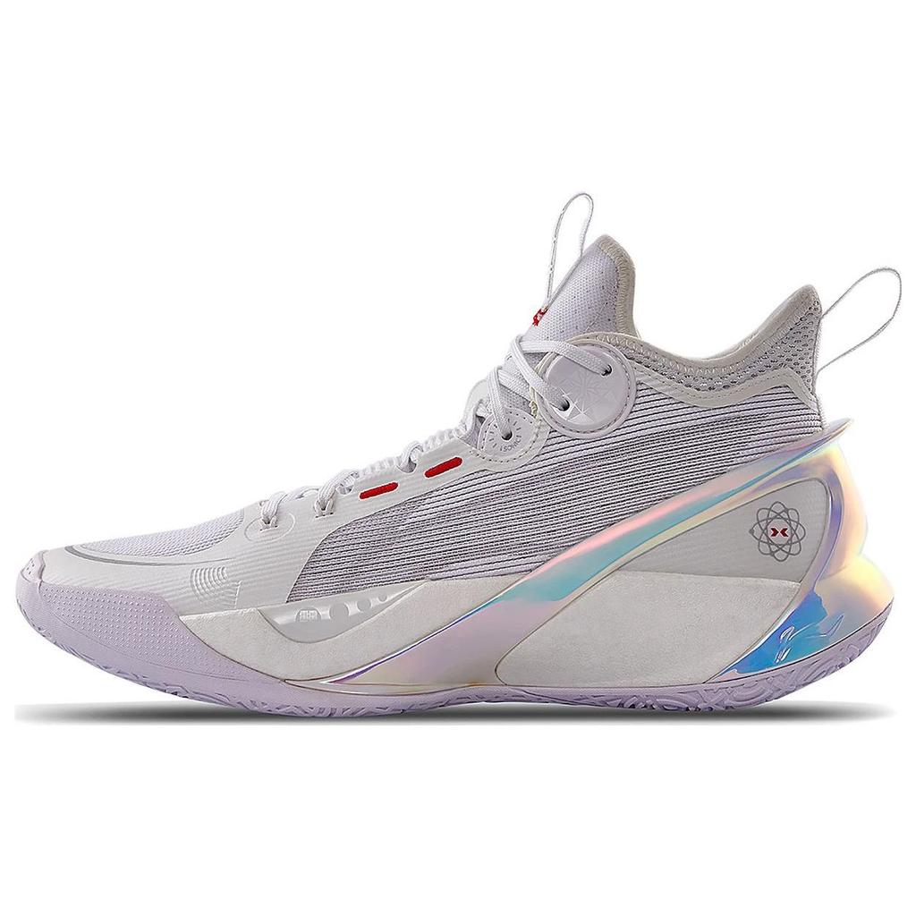 Li Ning Sonic 10 Ultra Non-Slip Wear-Resistant Breathable Mid-Top Basketball Shoes Men Sneakers White ABAS145-1