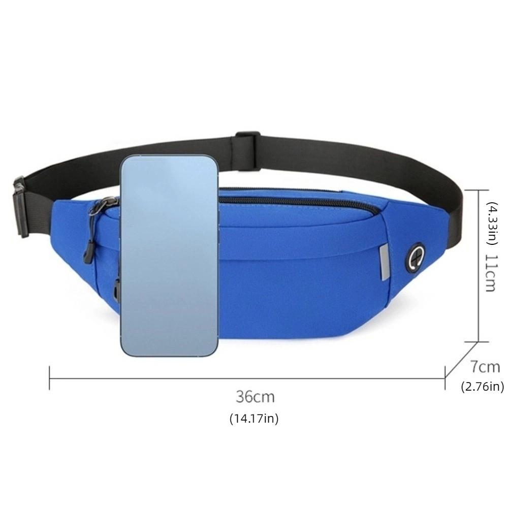 Waterproof Crossbody Chest Bag with Headphone Jack Running Waist Bag Men Fanny Phone Pack Couple