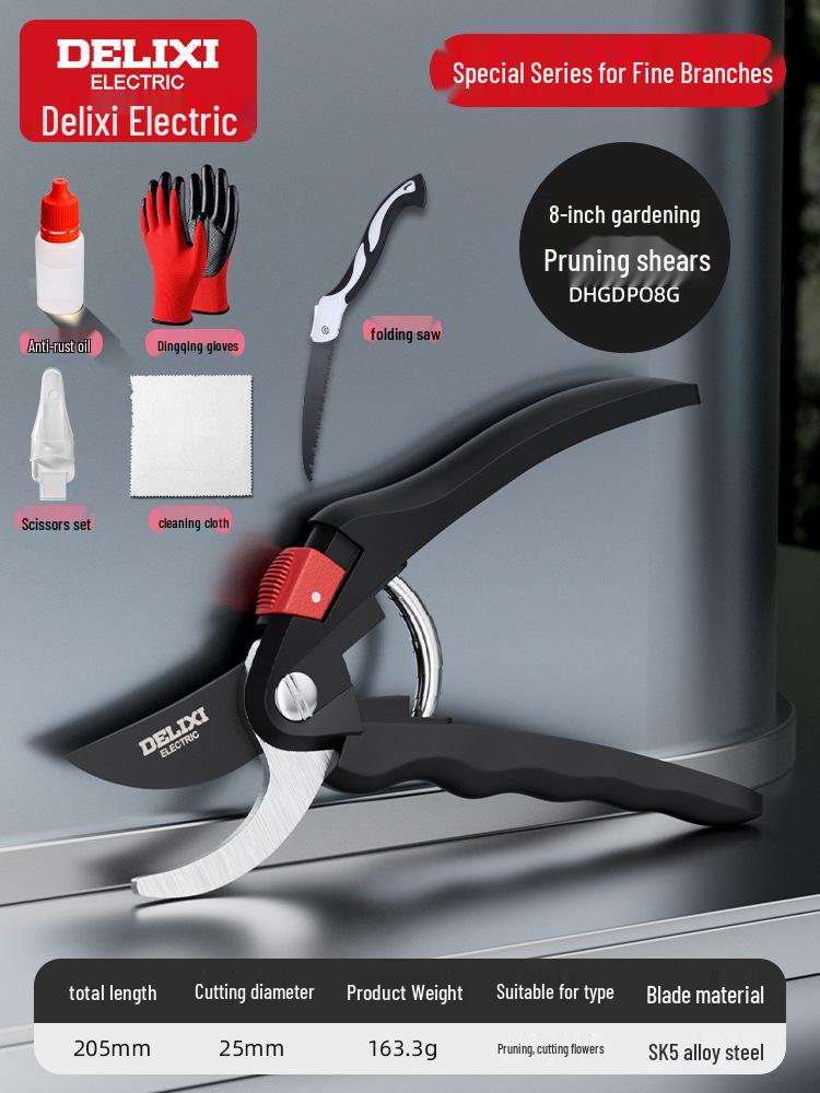 Электрические секаторы Delixi для садоводства, обрезки ветвей и плодовых деревьев