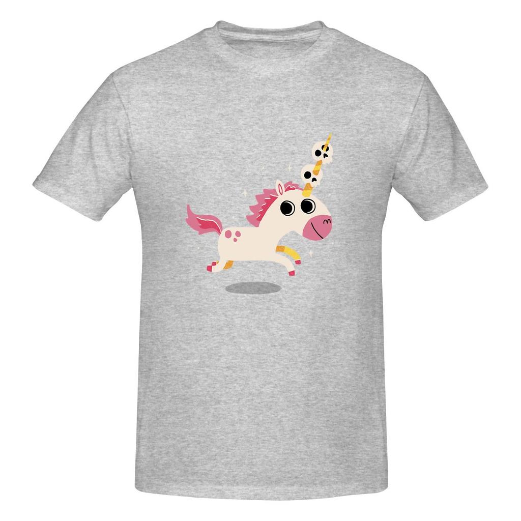 Unicorn Of Death Crew Neck Tshirt Urban Light Mature Quickdrying Tees