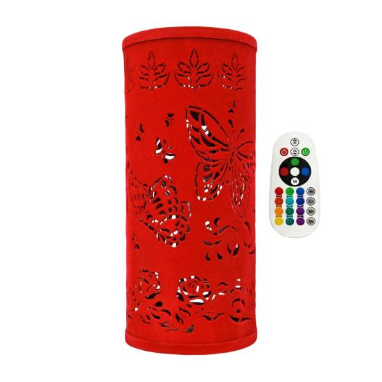 Hollow-out Butterfly Lamp USB Projector Lamp, RGB 16 Colors Decorative with Remote Powered Night Light Control, LED for Bedroom Living Room