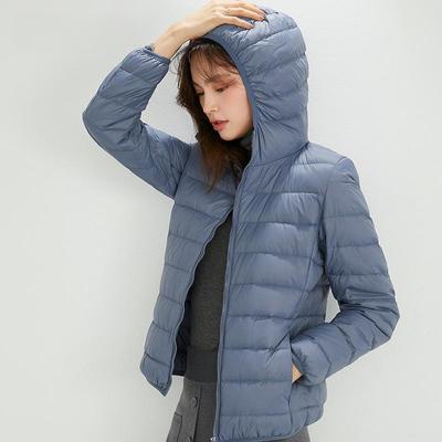 Зимняя женская куртка-пуховик с капюшоном, легкая, короткая, большого размера, легкая, белая куртка-пуховик на утином пуху