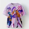 Hot Sale Girls' Witch Hunting Team Children's Heart-shaped Pattern Short-sleeve Soft T-shirt Fashion