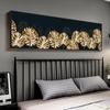 Large Abstract Black Gold Monstera Leaf Canvas Painting Modern Wall Art Pictures Posters and Prints for Living Room Home Decor