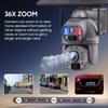 36X ZOOM 8MP 4G SIM Solar Camera Outdoor 360° Wireless WIFI Battery Security Cameras with Solar Panel PIR Night Vision