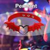 Nightclub Cosplay Heart Punk Wing Rock Collar Necklace Bat Gothic Sexy Faux Leather Circle Collar