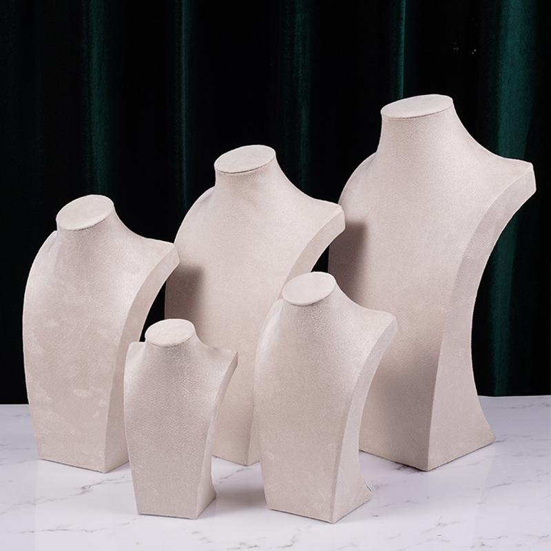 Бархатная стойка для демонстрации ювелирных изделий, стойка для демонстрации ювелирных изделий, элегантная стойка для демонстрации ожерелий, реквизит для демонстрации ювелирных изделий