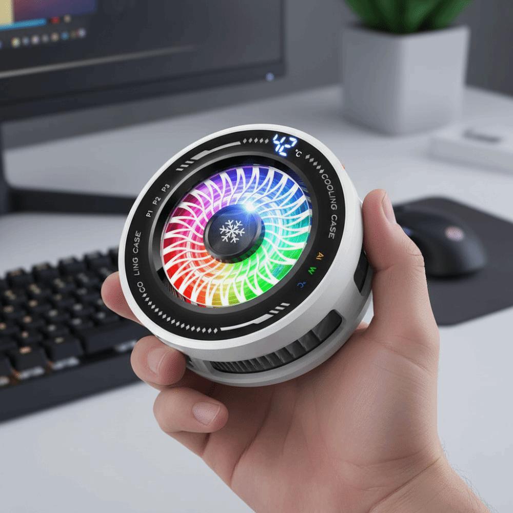 4 Modes AI Smart Temp Control Cooler Large Heat Dissipation Area Cellphone Radiator Playing Game