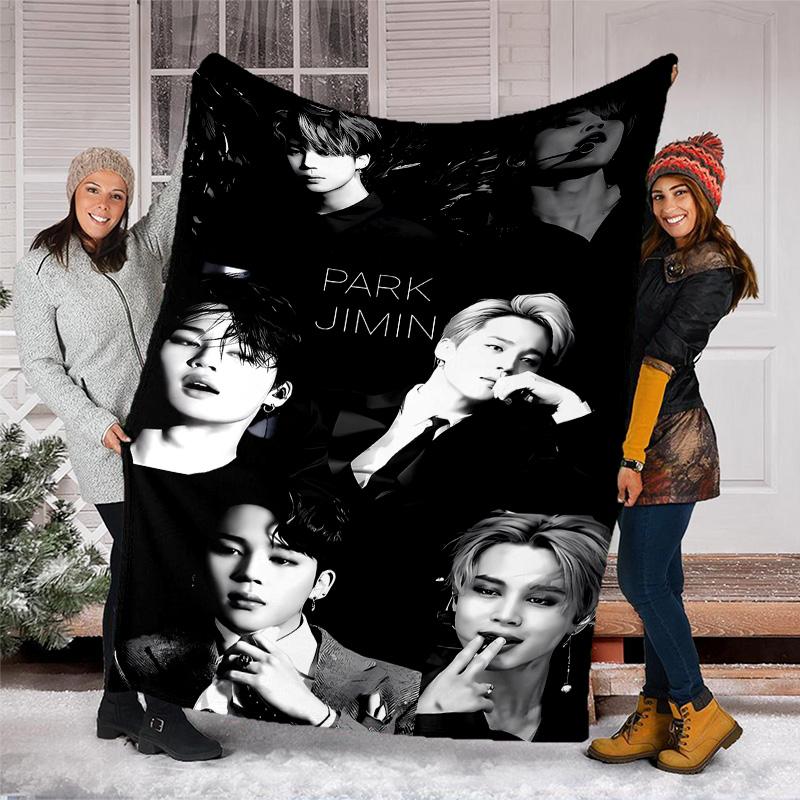 Jin singer2 printed throw blanket—lightweight,soft,warm;versatile blanket for all seasons—perfect as &air-conditioning throw,nap blanket
