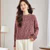 Srcr Women's 100% Wool Retro Knit Sweater