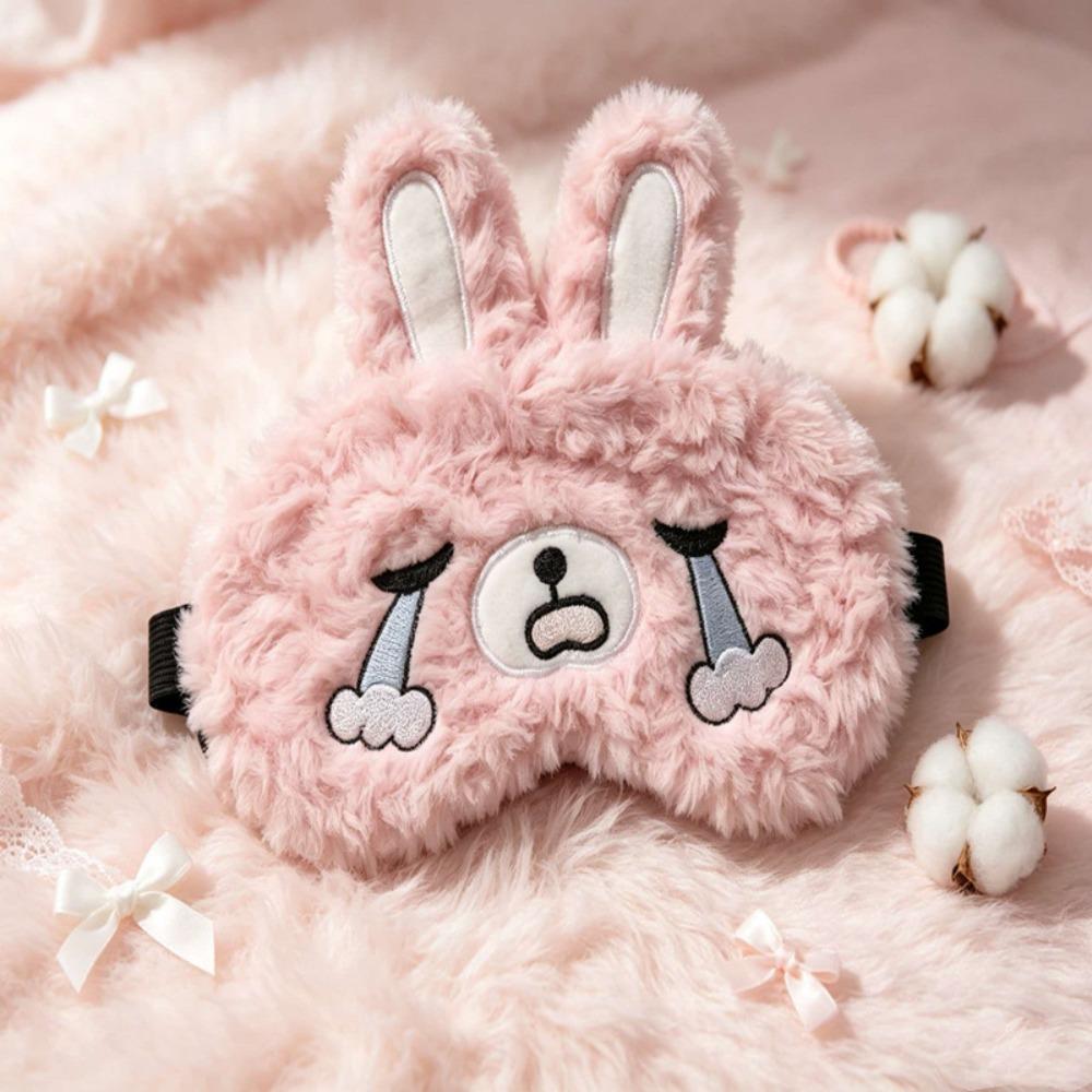 Padded Plush Eye Mask Soft Light Blocking Blindfold Durable Sleep Eye Mask Travel Sleeping Rest