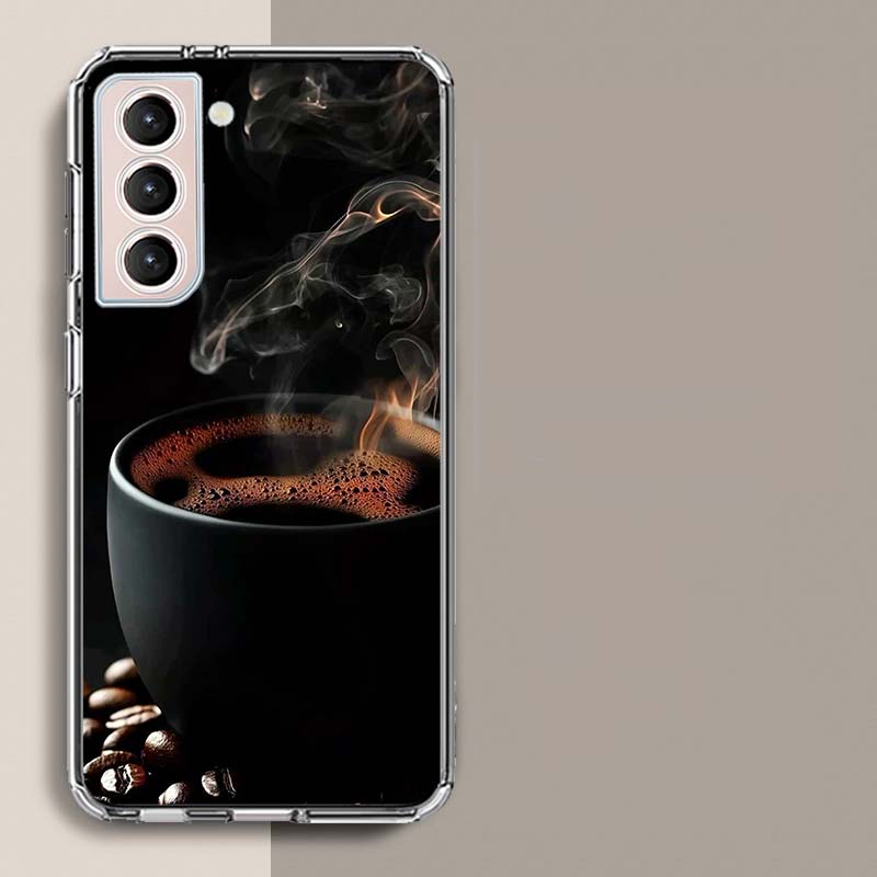 Stop and Enjoy The Coffee of This Moment Phone Case For Samsung Galaxy S25 Edge S24 S23 FE S21 S20 S10 Plus S22 S26 Ultra Cover
