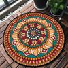 Nordic Round Printed Carpet Mandala Black Living Room Rug Coffee Table Foot Pad Bedroom Floor Mat Bay Window Fluffy Chair Mat