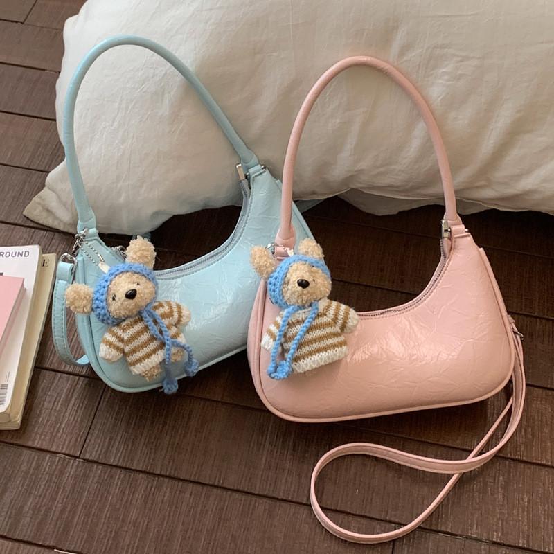 IELGY Retro Crescent Bag Spring Summer Dumpling Bag Commuter Shoulder Crossbody