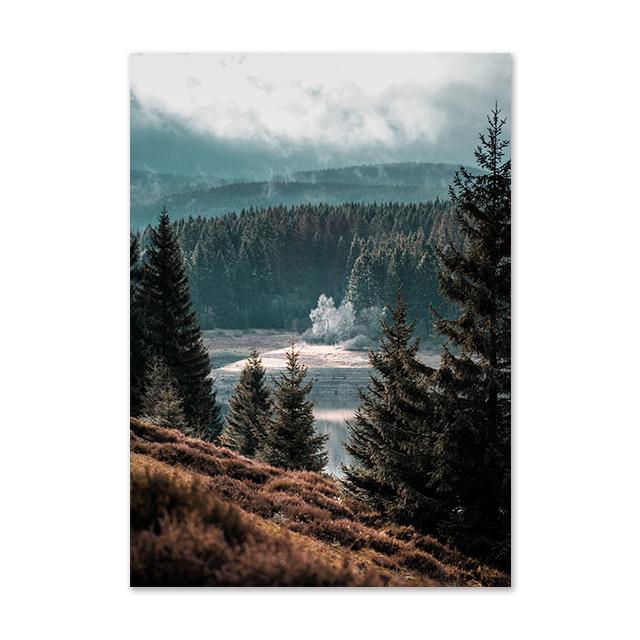 Landscape Canvas Painting Home Decor Nordic Poster Wall Art Pictures for Room Design Printings for Interior Decor No Frame