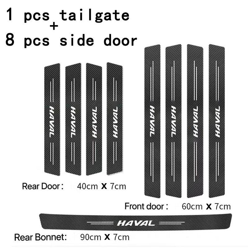 Carbon Fiber Car Trunk Bumper Protective Sticker Anti Scratch For Haval H1 H2 H3 H6 H7 H9 M6 F7X Jolion Great Wall Accessories QJ1