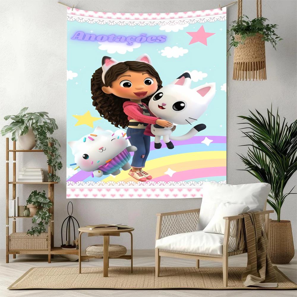 Gabby'S Dollhouse Vintage Tapestry Rustic Farmhouse Perfect For Balcony Studio Wall Living Room Four Seasons Hand Painted Style Gift For Birthday