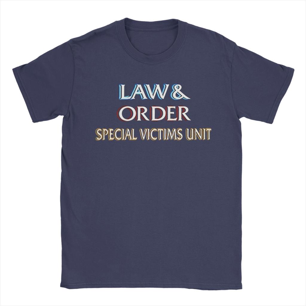 Logo Law And Order Graphic Printed T Shirts for Unisex Women Pure Cotton Tee Shirt Clothing