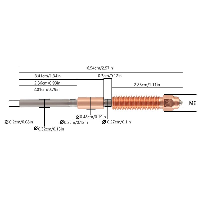 K1C All-In-One Медно-титановая насадка с высоким расходом Модернизированная 0,4 мм быстрозаменяемая насадка для Creality K1 Max K1C Ender-3 V3