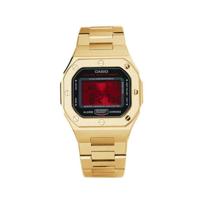 Casio Индивидуальные часы модифицированная серия водонепроницаемые и ударопрочные Кварцевые стальной ремешок тот же стиль для мужчин и женщин красный циферблат DW-5600HR