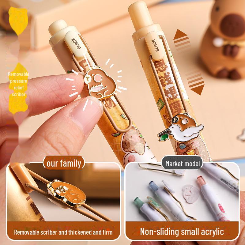 Набор высококачественных китайских гелевых ручек: Быстросохнущий гель для печати, черная угольная кисть и шариковая ручка для студентов