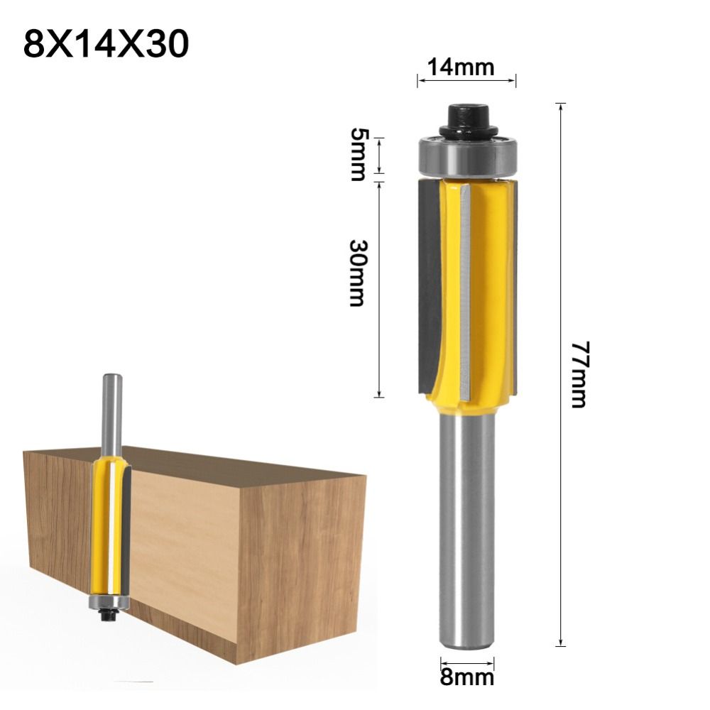 8mm Shank Trimming Cutter Carbide Slotting Cutter Convenient Milling Cutter Woodworking